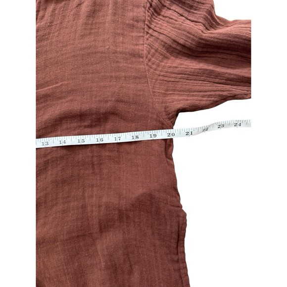 Urban Outfitters Addison Button Down Shirt Blouse Size Small Gauzey Raw Hem Punk - Picture 8 of 11